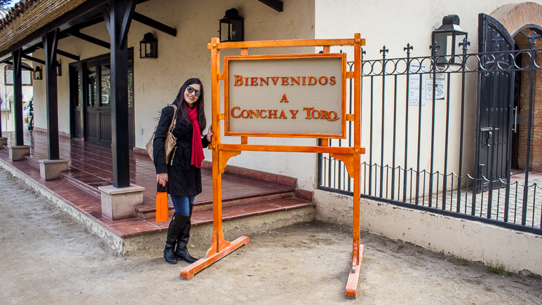 entrada da vinícola Concha y Toro - Viajando na Janela