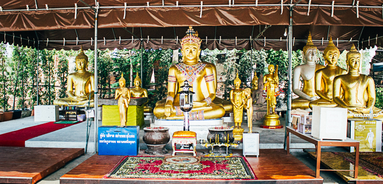 imagens de buda em Ayutthaya