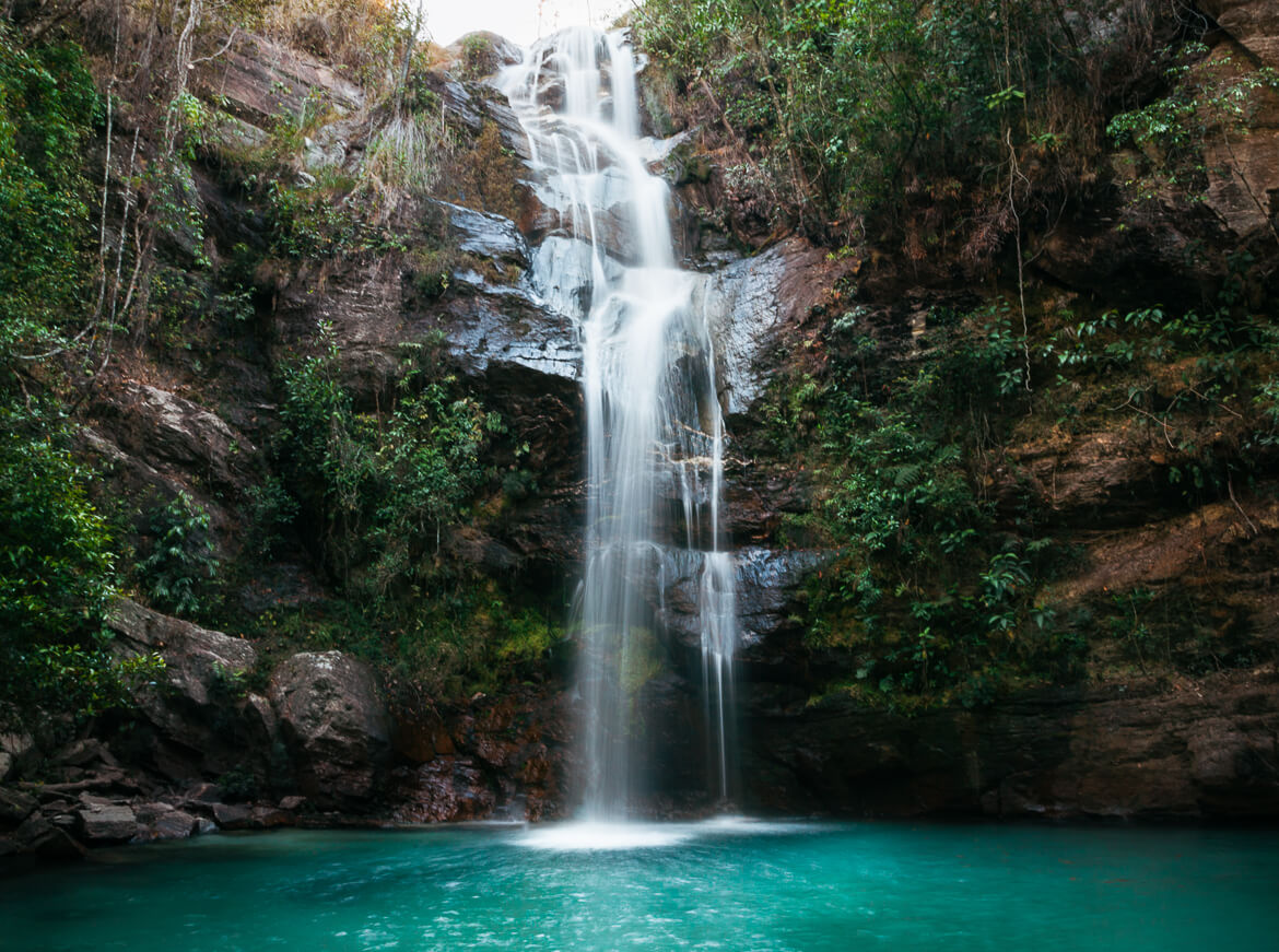 Cachoeira Santa Bárbara - uma das mais famosas da Chapada dos Veadeiros