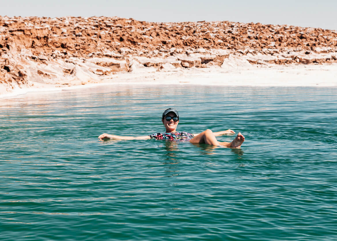Lagunas Escondidas de Baltinache | A alta concentração de sal da água não permite que a gente afunde