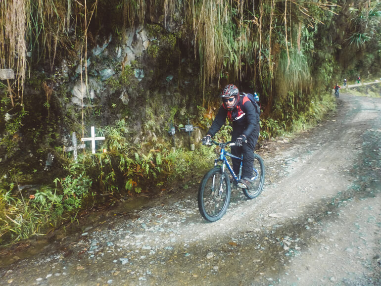 Estrada da Morte, Bolívia: descendo de bicicleta