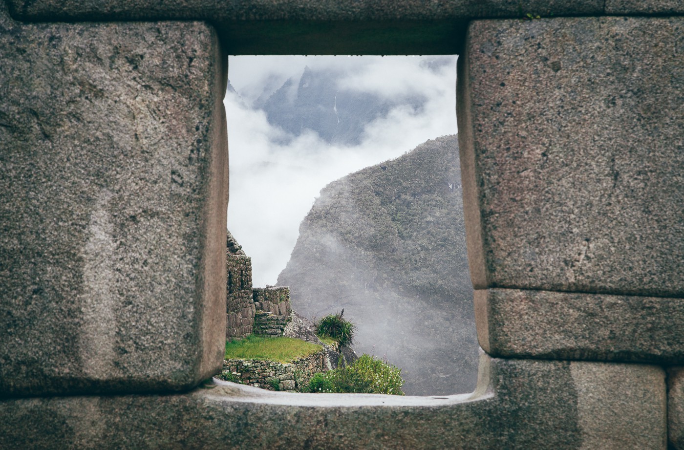 Detalhe das antigas construções incas