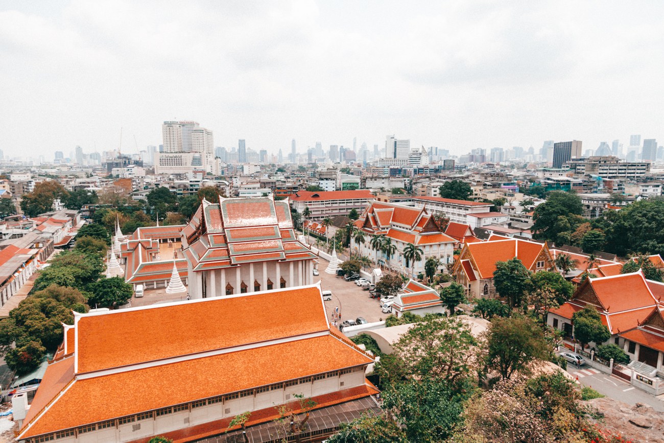 O que fazer em Bangkok - Vista do alto do Wat Saket ou Templo da Montanha Dourada