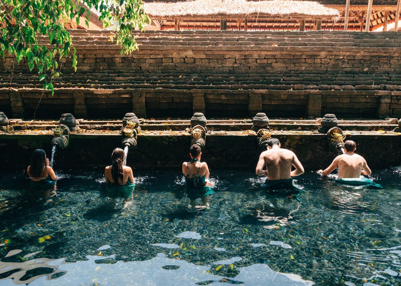 Templo Tirta Empul - Ubud - Bali - Indonésia | Fontes sagradas da primeira piscina