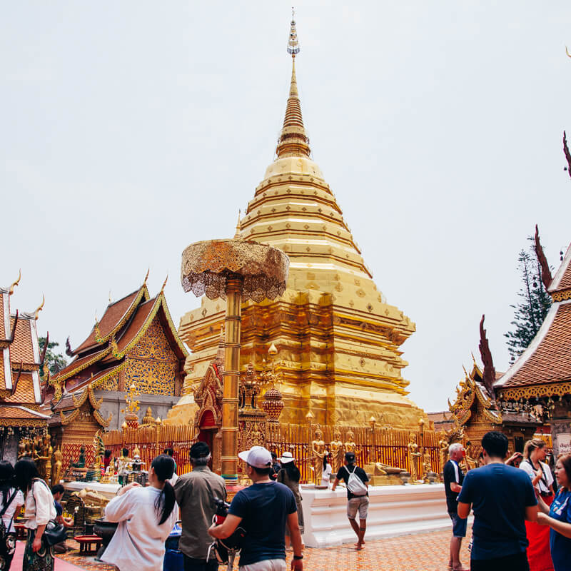 Chedi dourado - Chiang Mai Tailândia