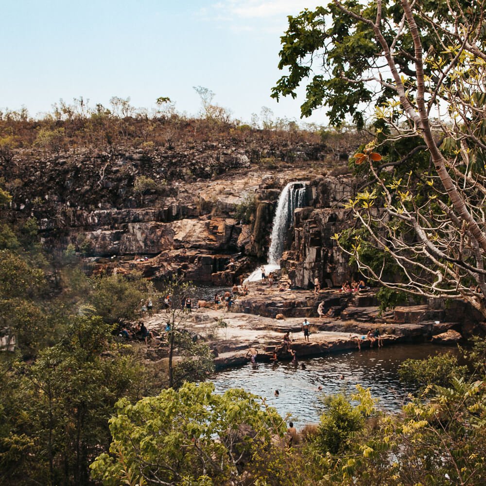Catarata dos Couros - pouca água na época de seca